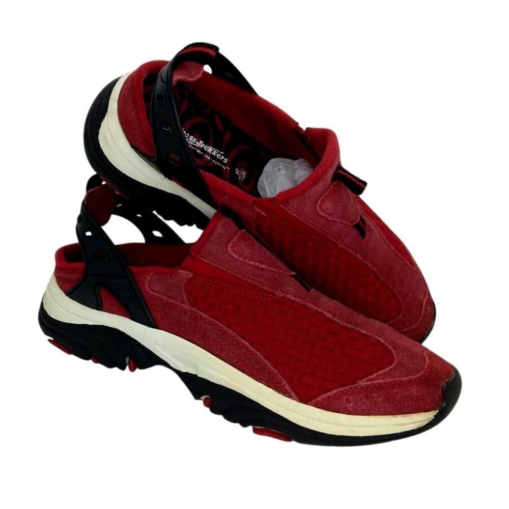 Cross Trekkers Women's Leather Red Slingback Sneakers - sz. 8